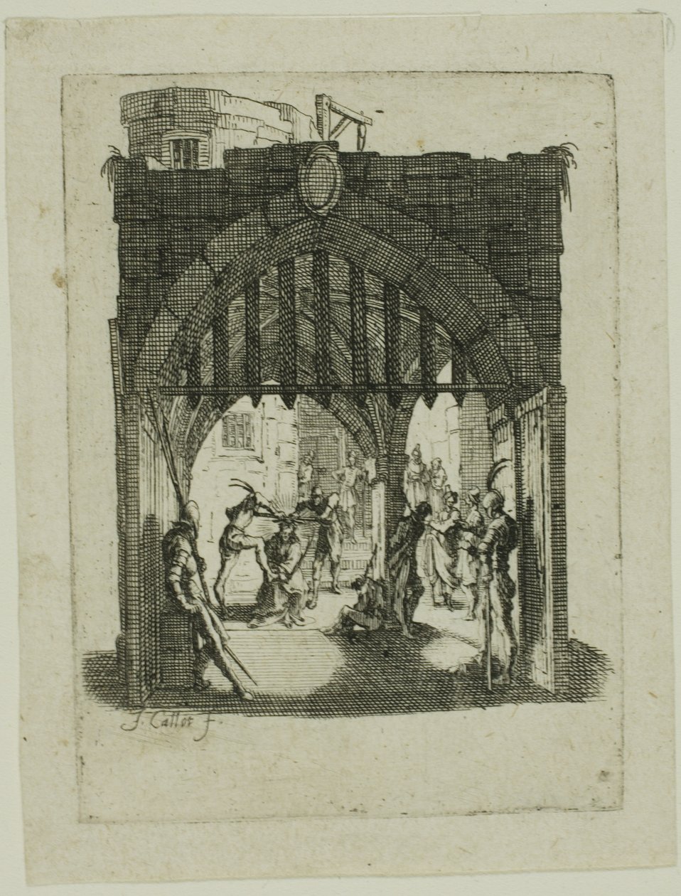 Cristo Coronado de Espinas, de La Pequeña Pasión de Jacques Callot