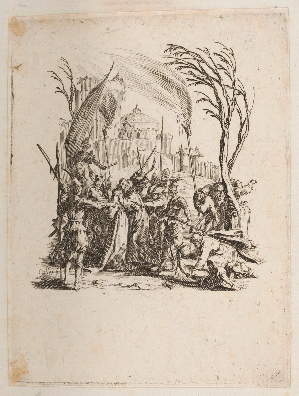 Cristo entregado a los judíos, n. 4 de 11 de La Petite Passion de Jacques Callot