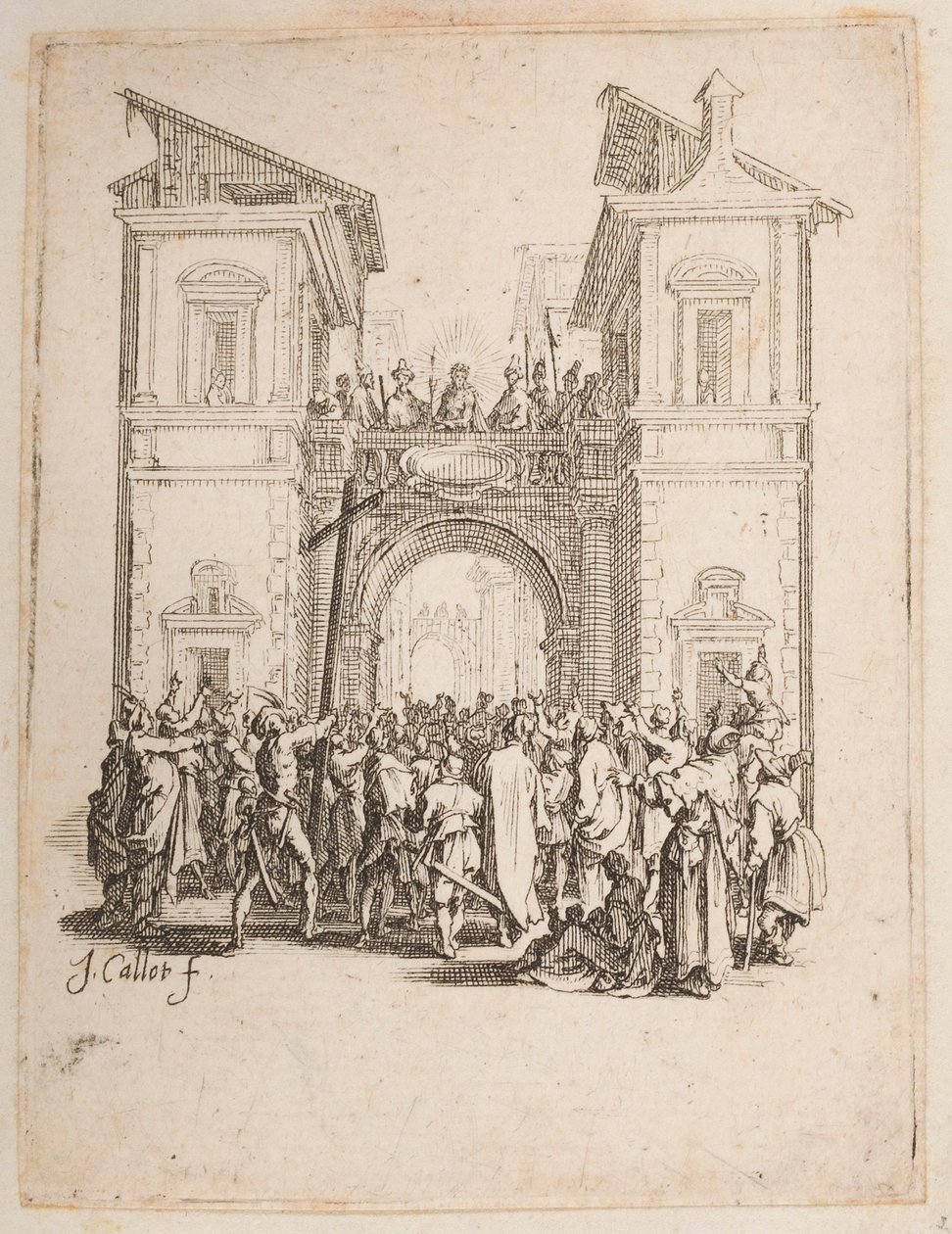 Cristo presentado al pueblo, n. 9 de 11 de La Petite Passion de Jacques Callot
