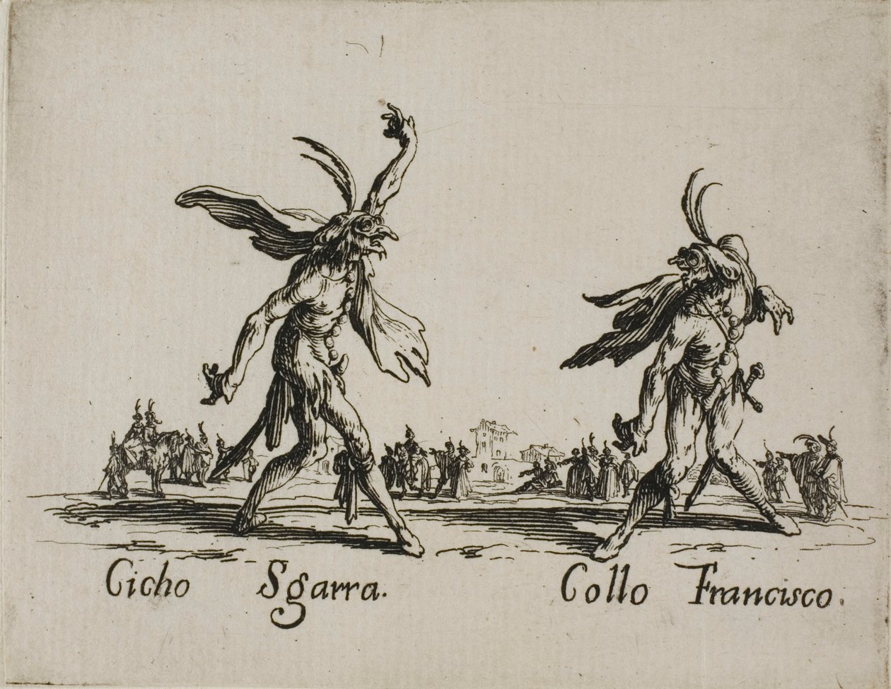Cicho Sgarra - Collo Francisco, placa 6 de Balli di Sfessania de Jacques Callot
