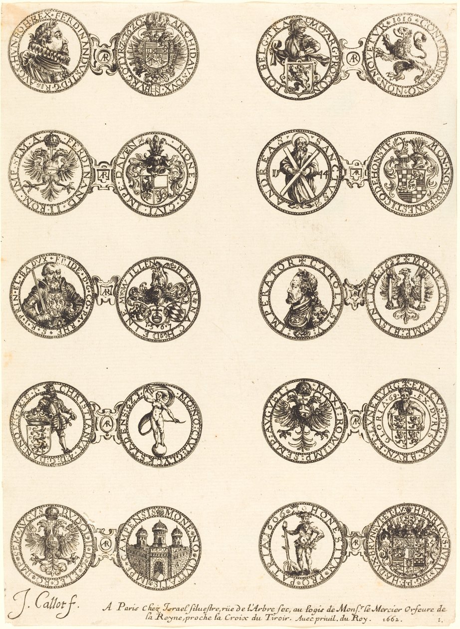 Monedas [placa 1] de Jacques Callot