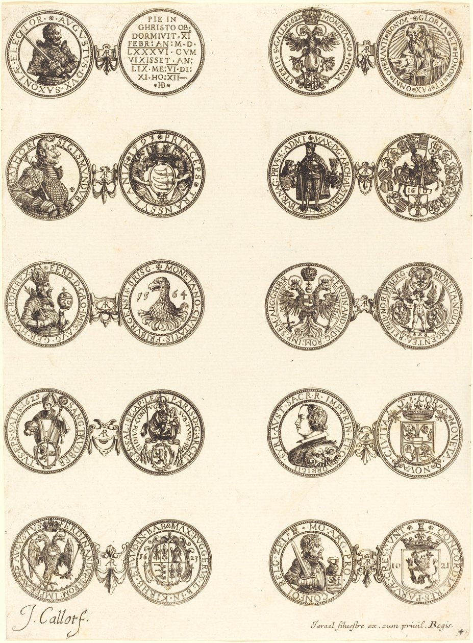 Monedas [lámina 4] de Jacques Callot