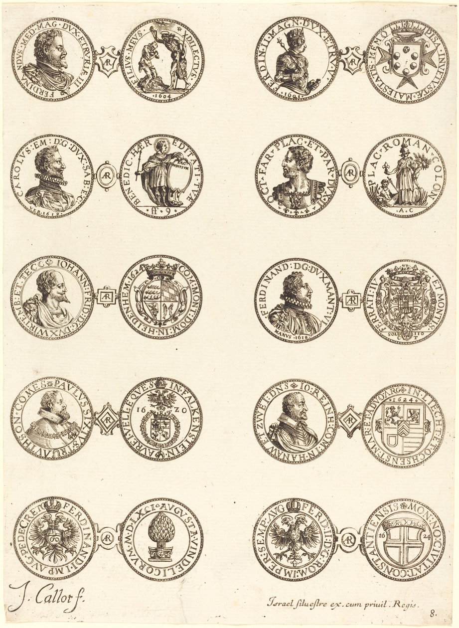 Monedas [lámina 8] de Jacques Callot