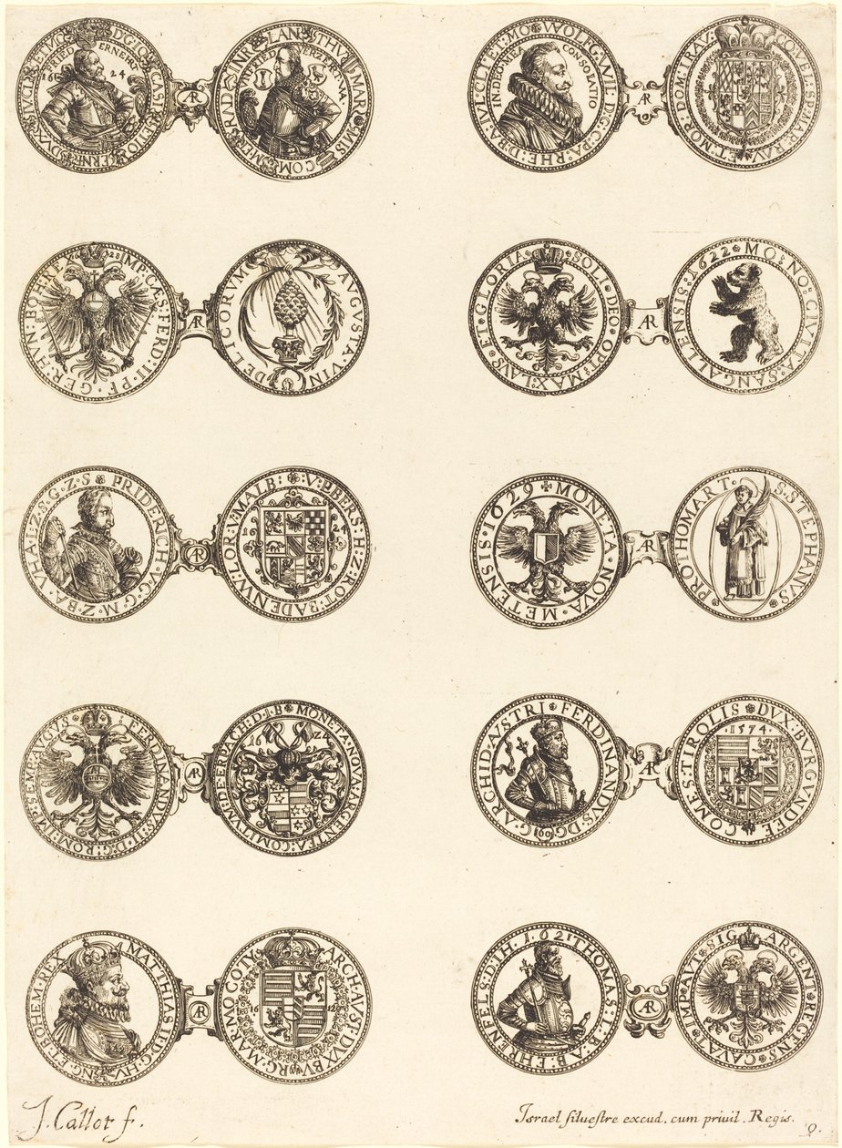 Monedas [plato 9] de Jacques Callot