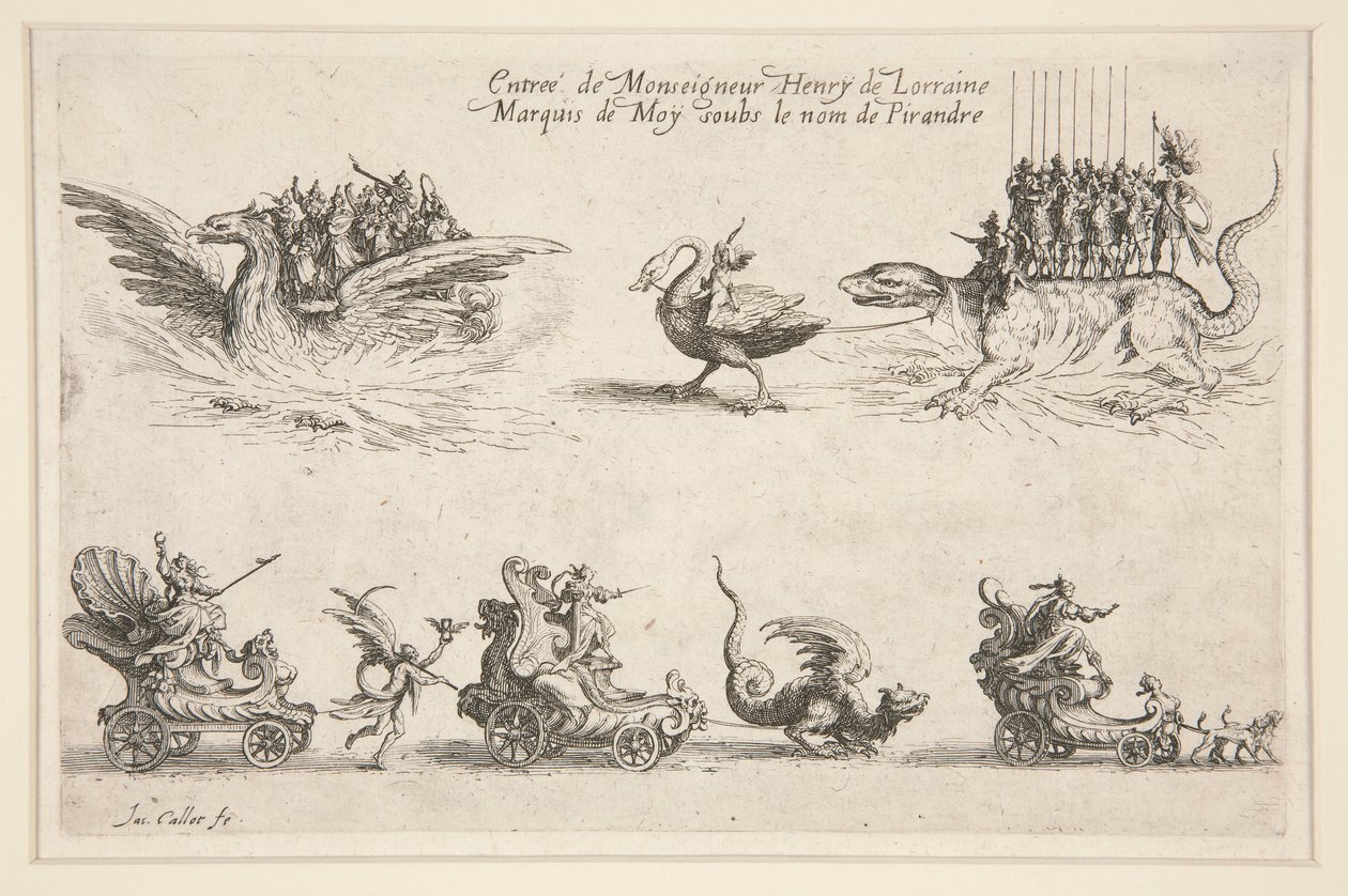 Combate en la Barrière, Entrada de Monseñor Enrique de Lorena de Jacques Callot