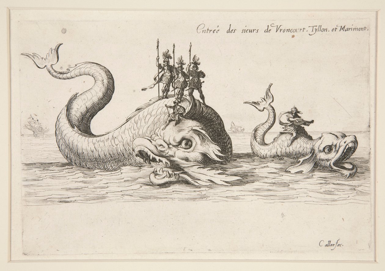 ¿Lucha? la Barrière, Entrada de MM. de Varncourt, Tyllon y Marimont de Jacques Callot