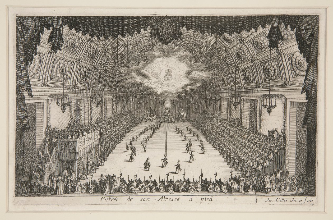¿Lucha? la Barrera, Entrada de Su Alteza a pie de Jacques Callot