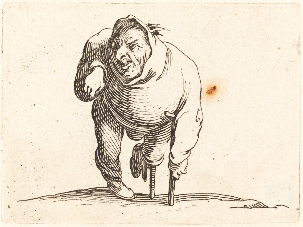Lisiado con muleta y pierna de madera de Jacques Callot
