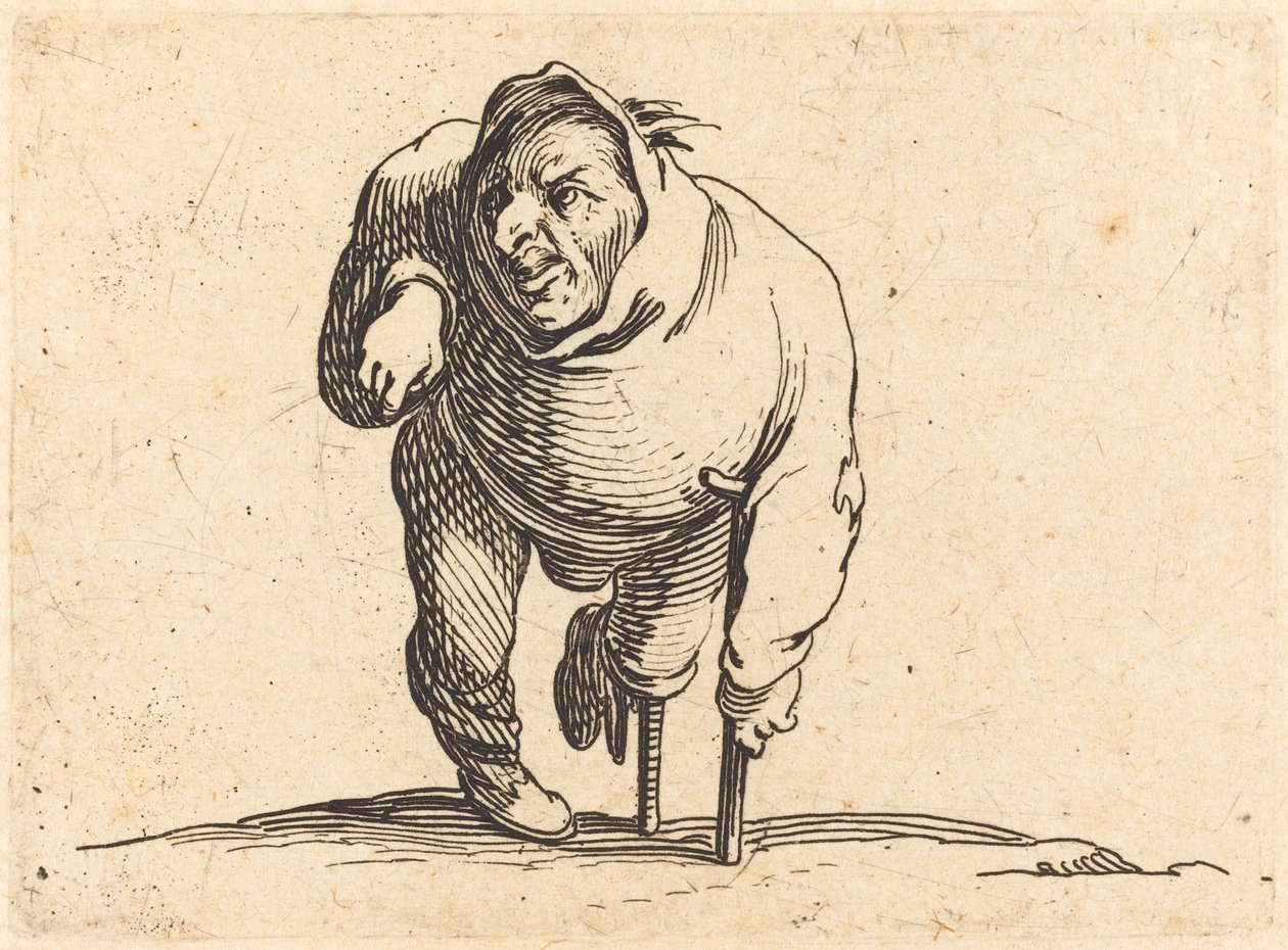 Lisiado con Muleta y Pierna de Madera de Jacques Callot