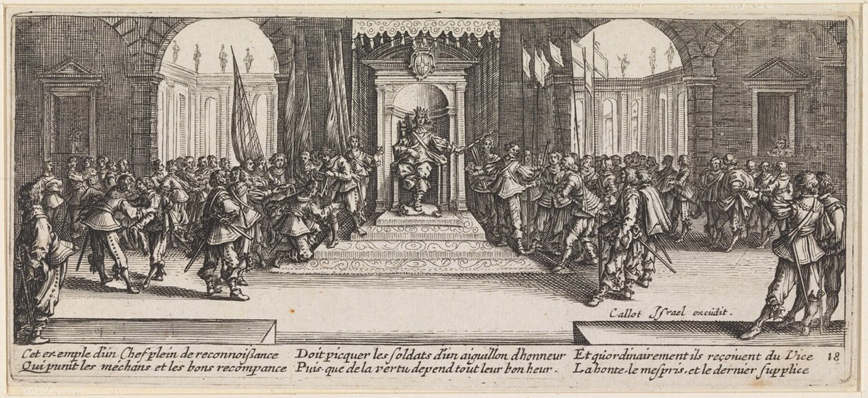 El rey entrega las condecoraciones de Jacques Callot