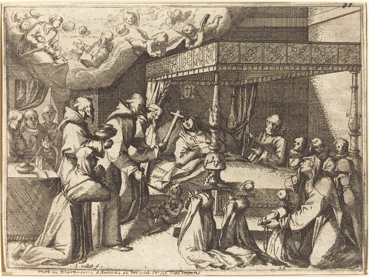 La muerte de la reina de Jacques Callot