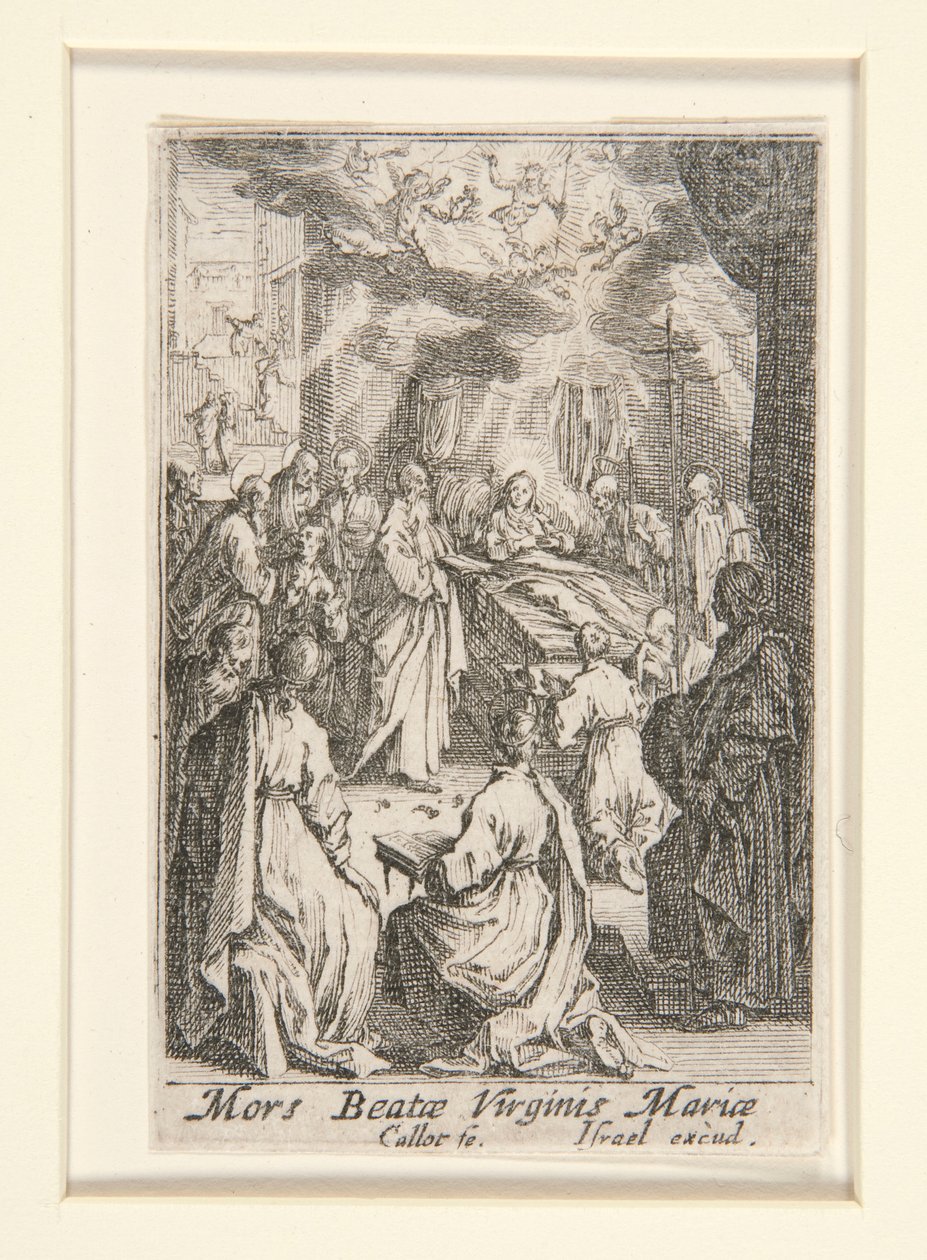 Muerte de la Virgen, n. 11 de La vida de la Virgen de Jacques Callot