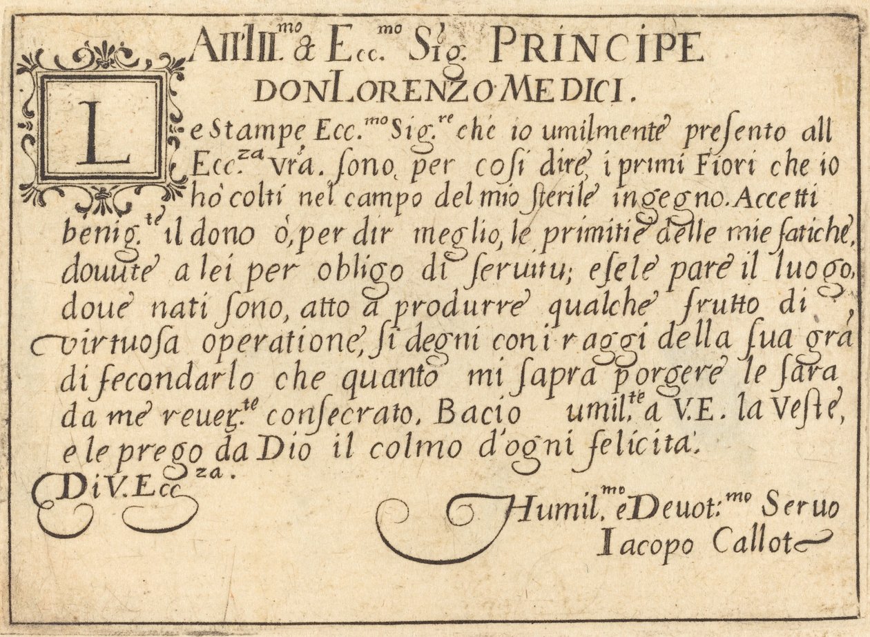 Dedicatoria a Don Lorenzo de