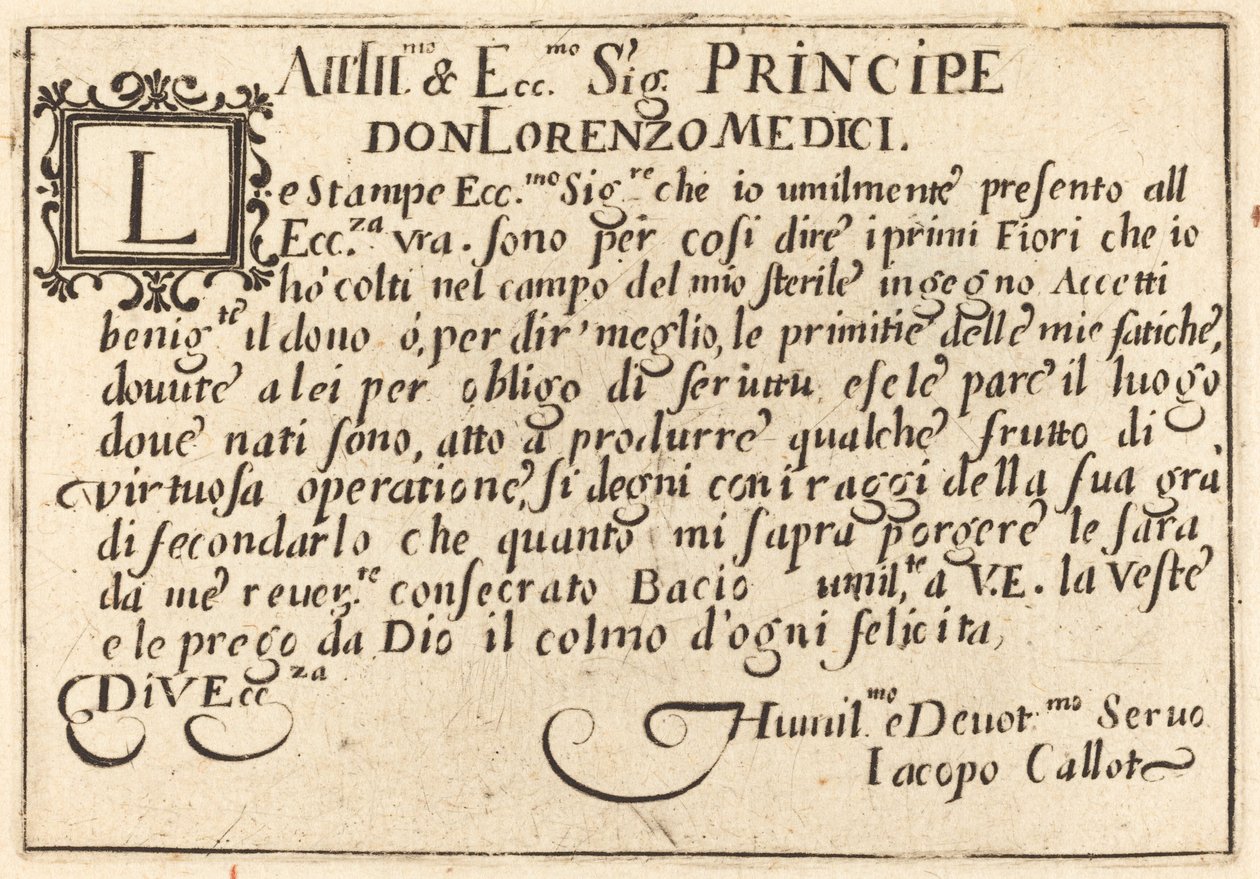 Dedicatoria a Don Lorenzo de