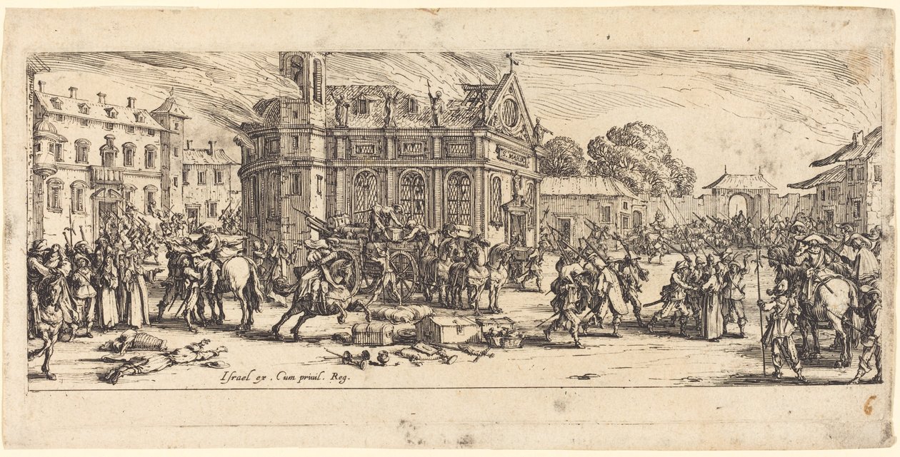 Destrucción de un convento de Jacques Callot