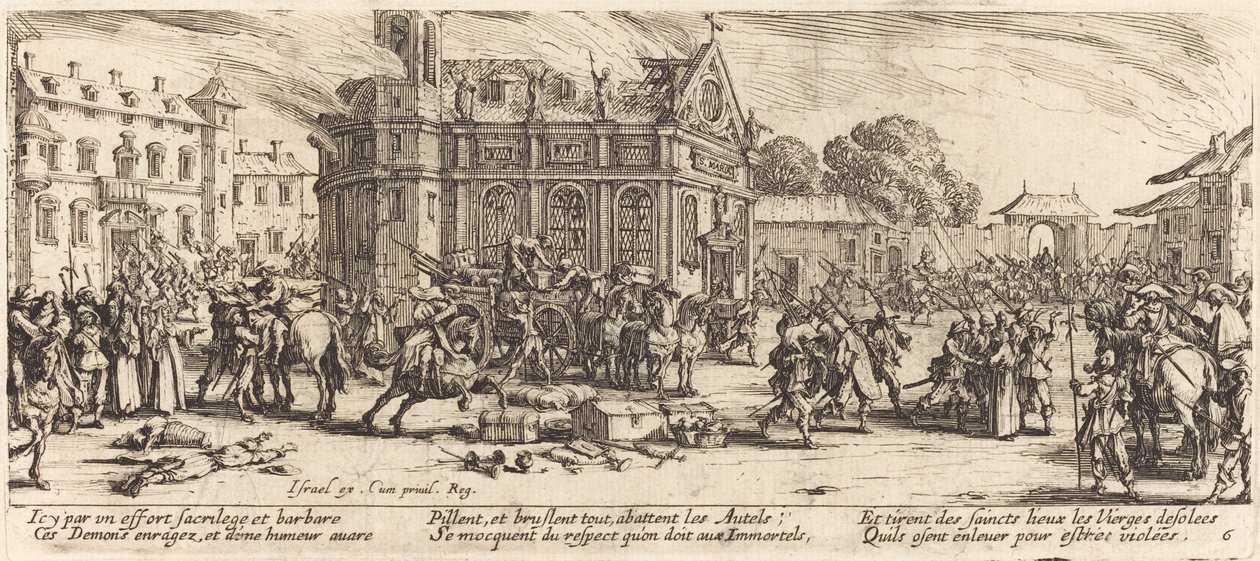 Destrucción de un convento de Jacques Callot
