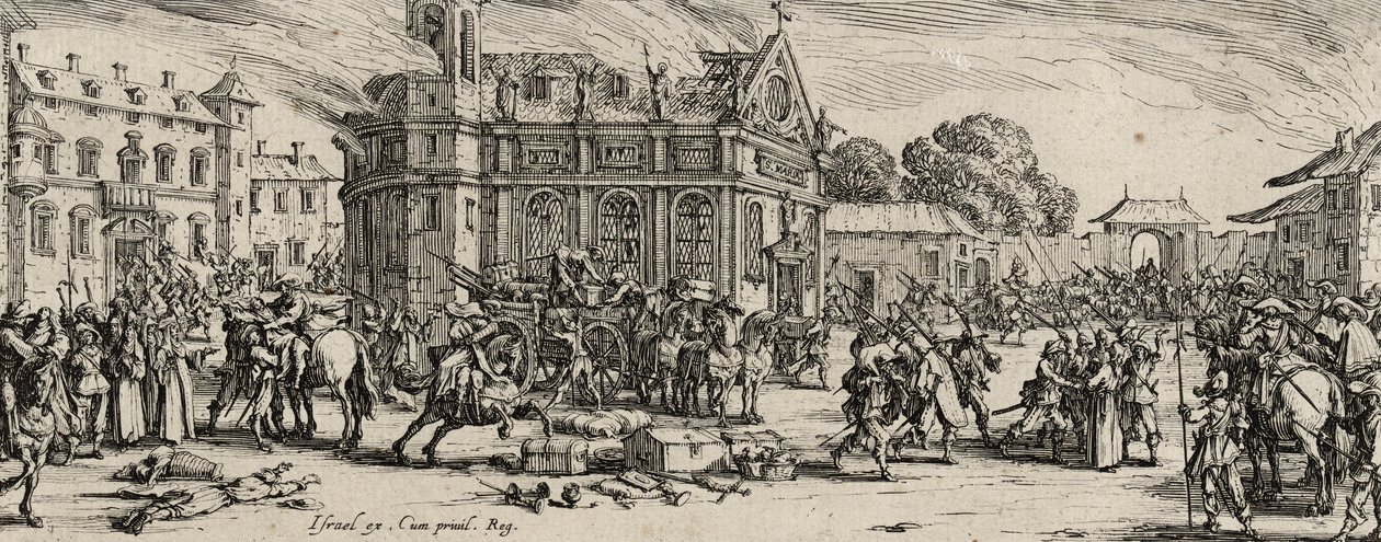Destrucción de un convento de Jacques Callot