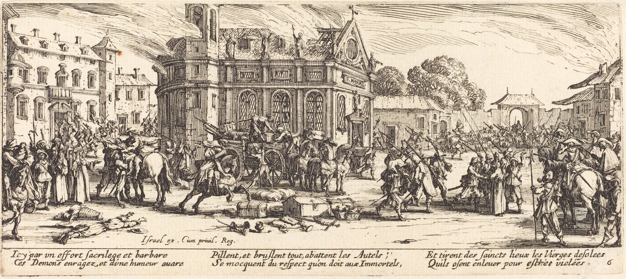 Destrucción de un convento de Jacques Callot