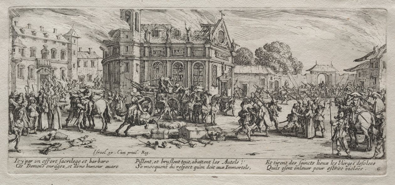 Devastación de un monasterio de Jacques Callot