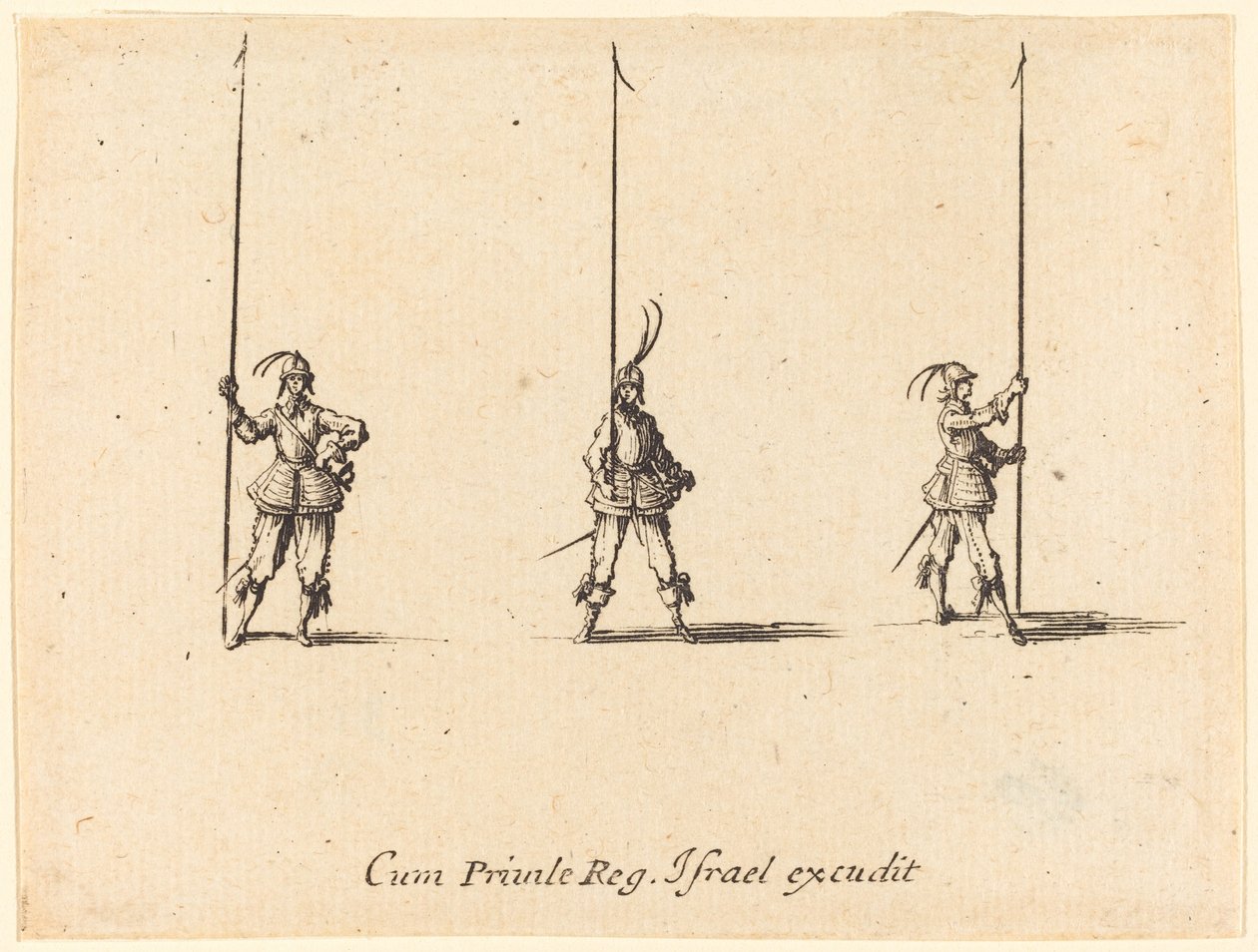Ejercicio con picas levantadas de Jacques Callot