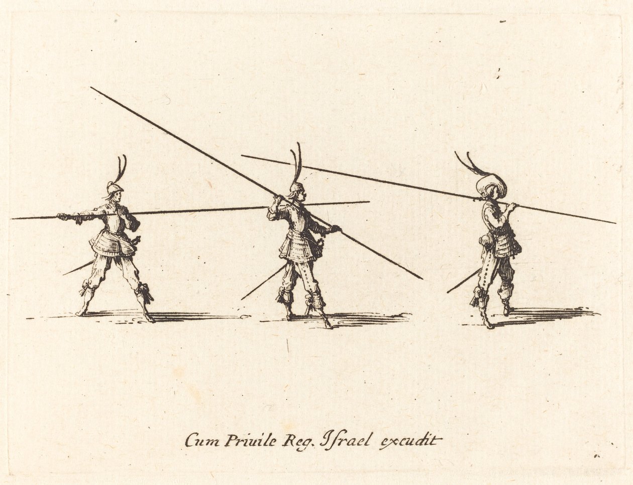 Ejercicio con Picas Inclinadas de Jacques Callot