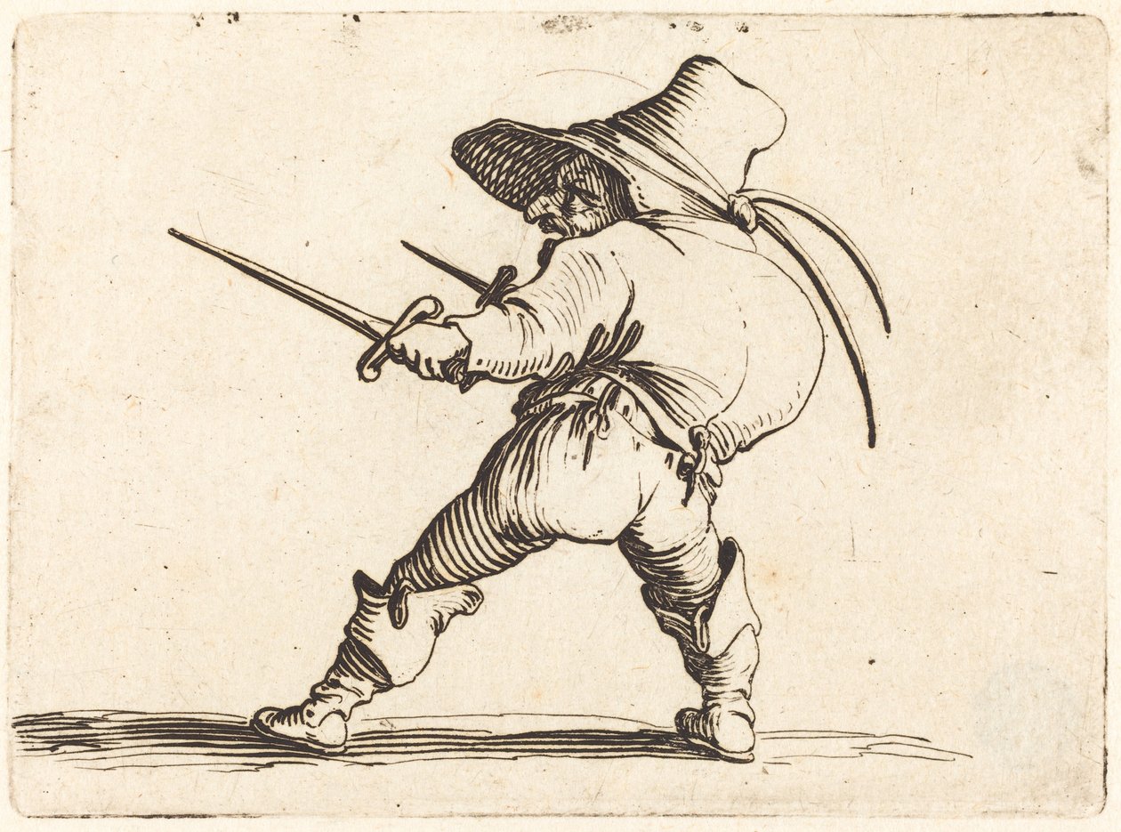 Duelista con espada y daga de Jacques Callot