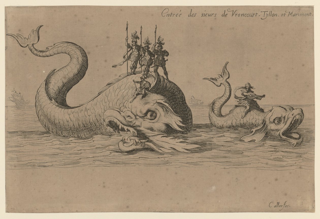 Llegada de Monsieur de Vroncourt, Tyllon y Marimont de Jacques Callot