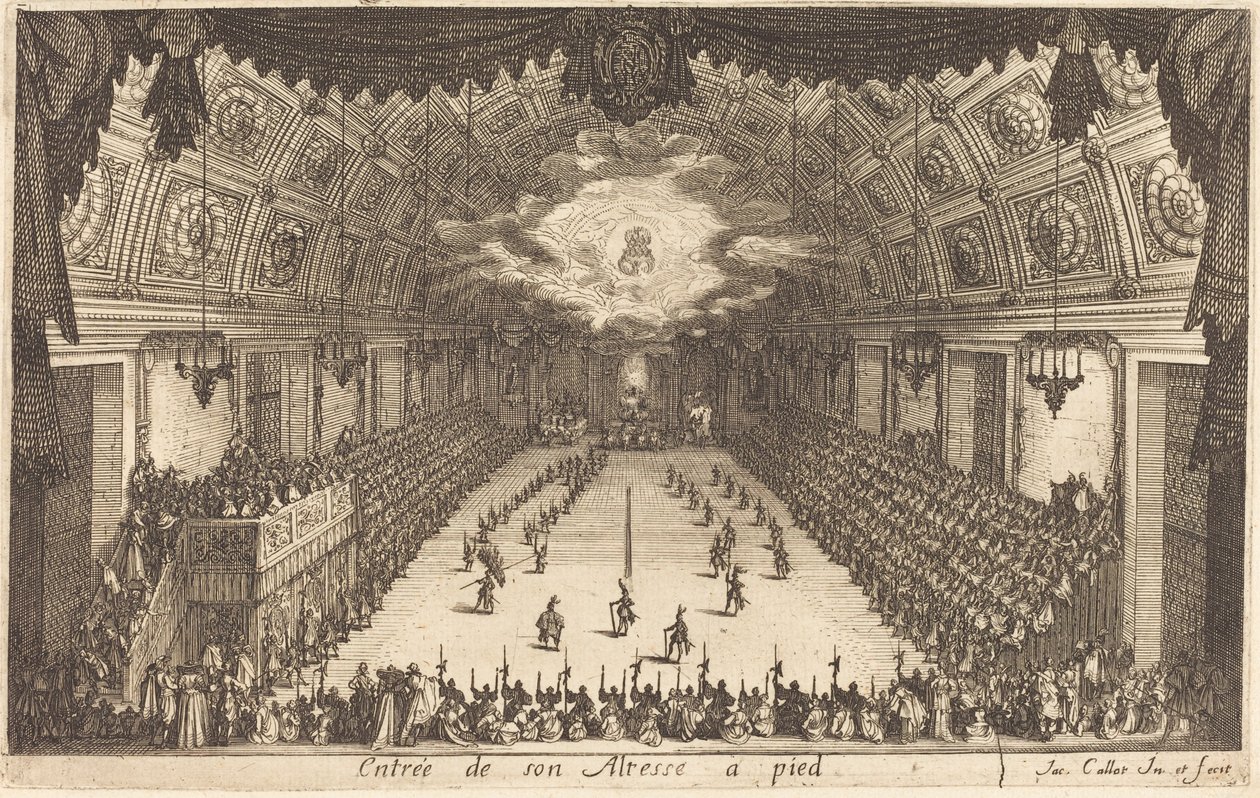 Entrada de Su Alteza a Pie de Jacques Callot
