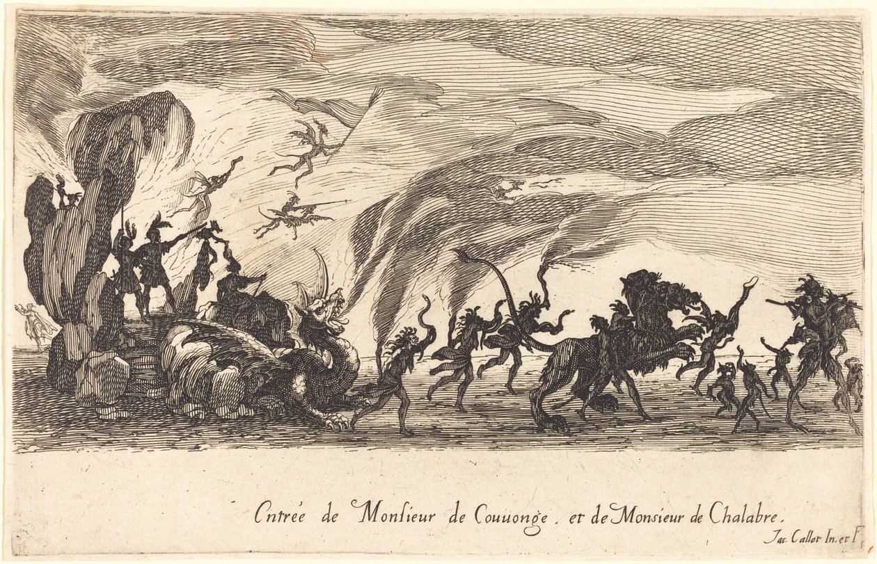 Entrada de M. de Couvonge y M. de Chalabre de Jacques Callot