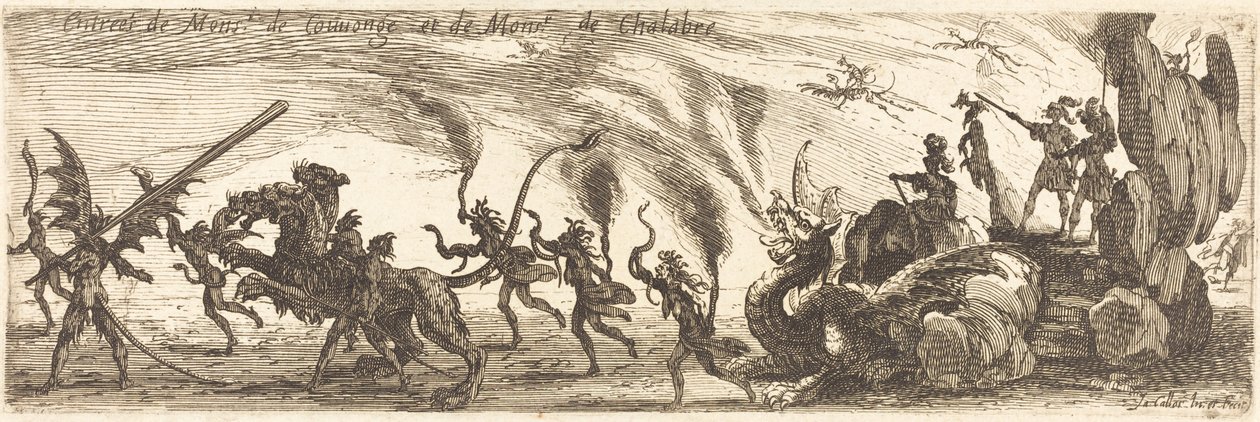 Entrada de M. de Couvonge y M. de Chalabre [placa extra] de Jacques Callot