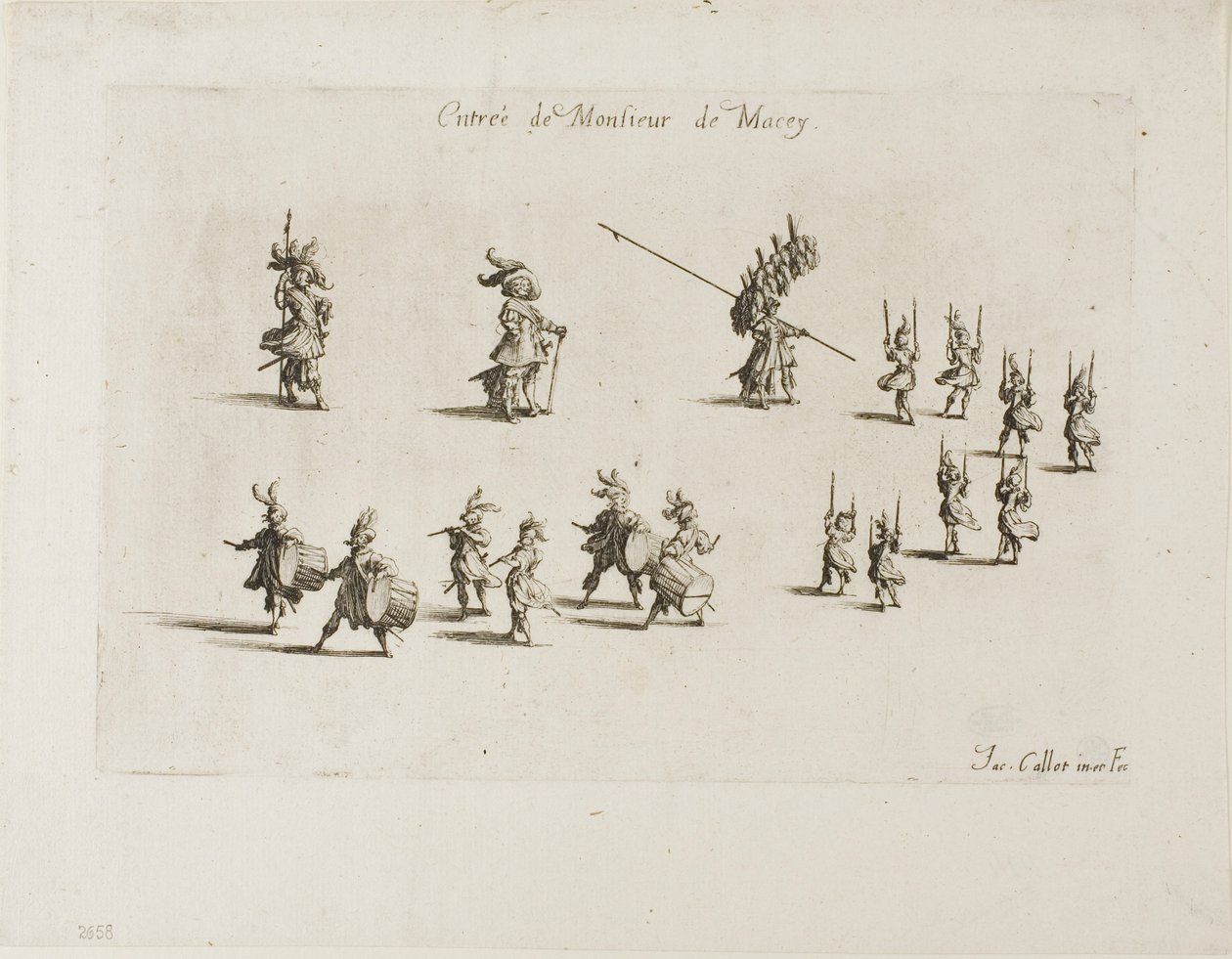 Entrada de M. de Macey, del Combate en la Barrera de Jacques Callot
