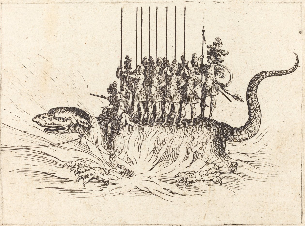 Entrada de Monseigneur Henry de Lorraine, Marqués de Moy, bajo el nombre de Pirandre de Jacques Callot