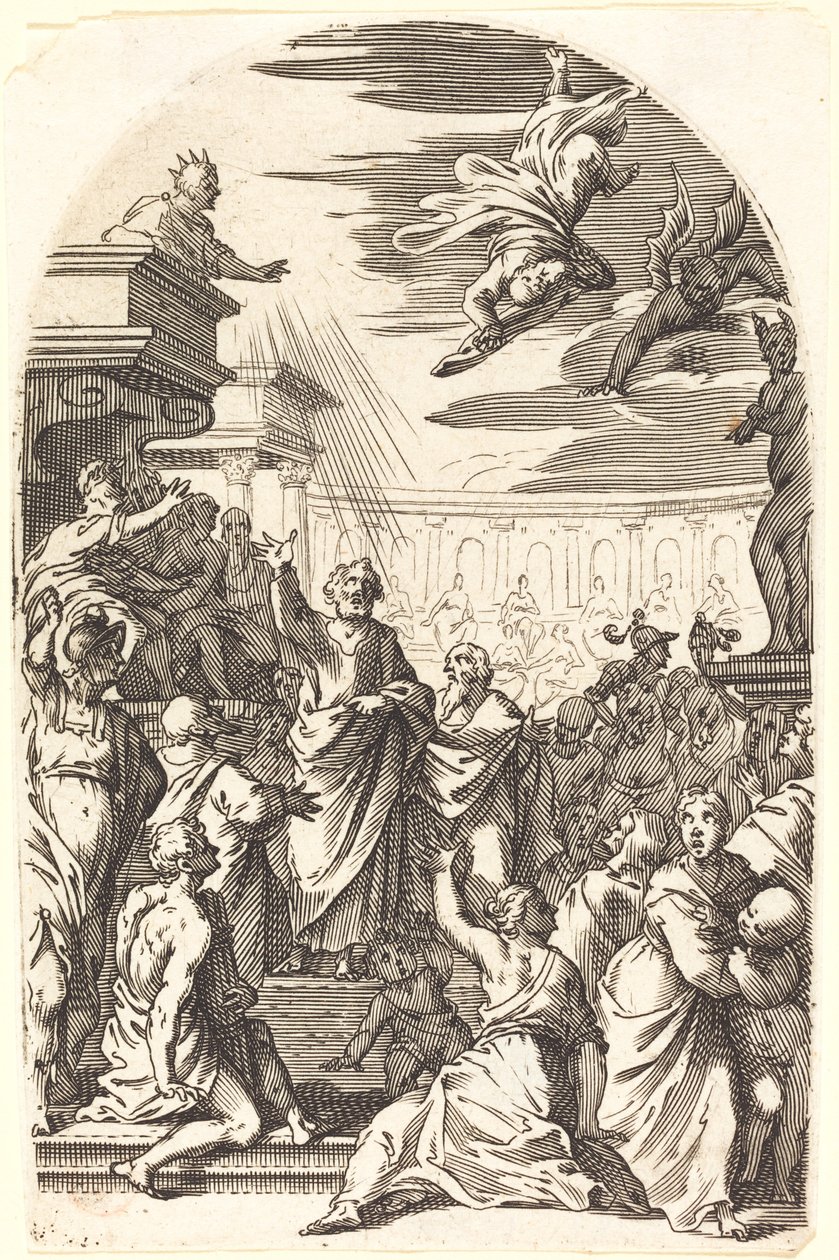 Caída de Simón el Mago de Jacques Callot