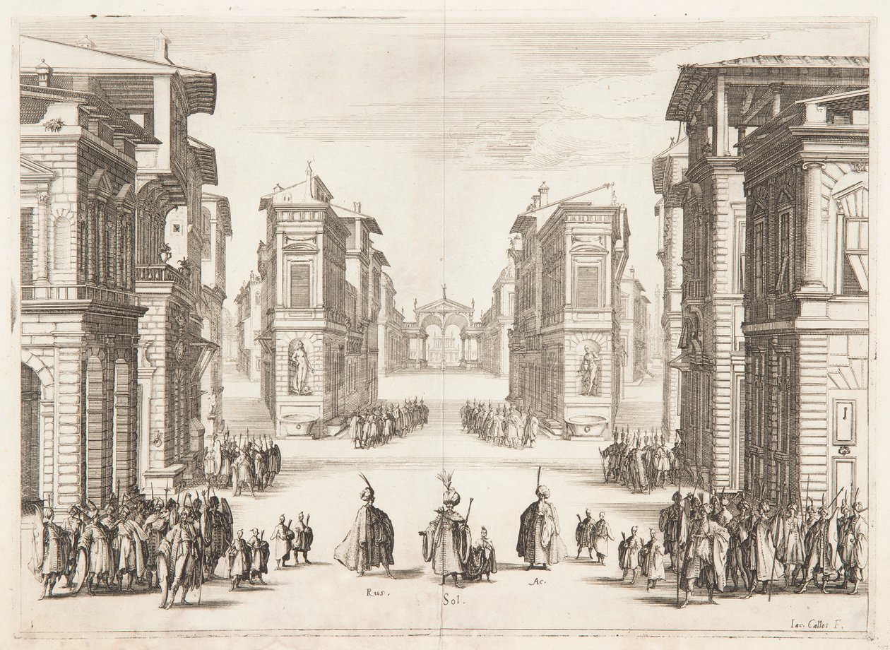 Primer Acto de Solimán de Jacques Callot