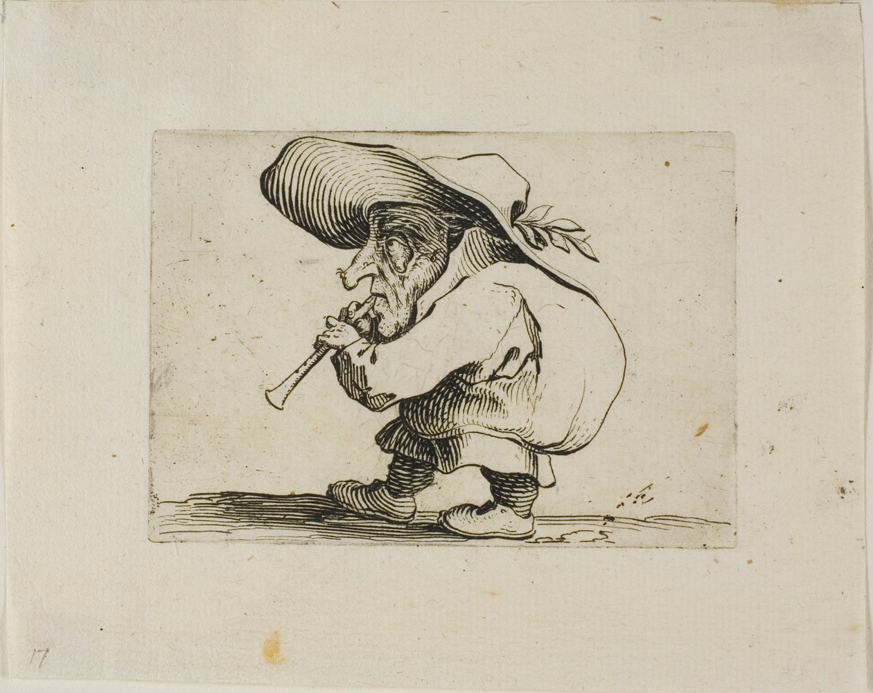 Tocador de flageolet, de Varie Figure Gobbi de Jacques Callot