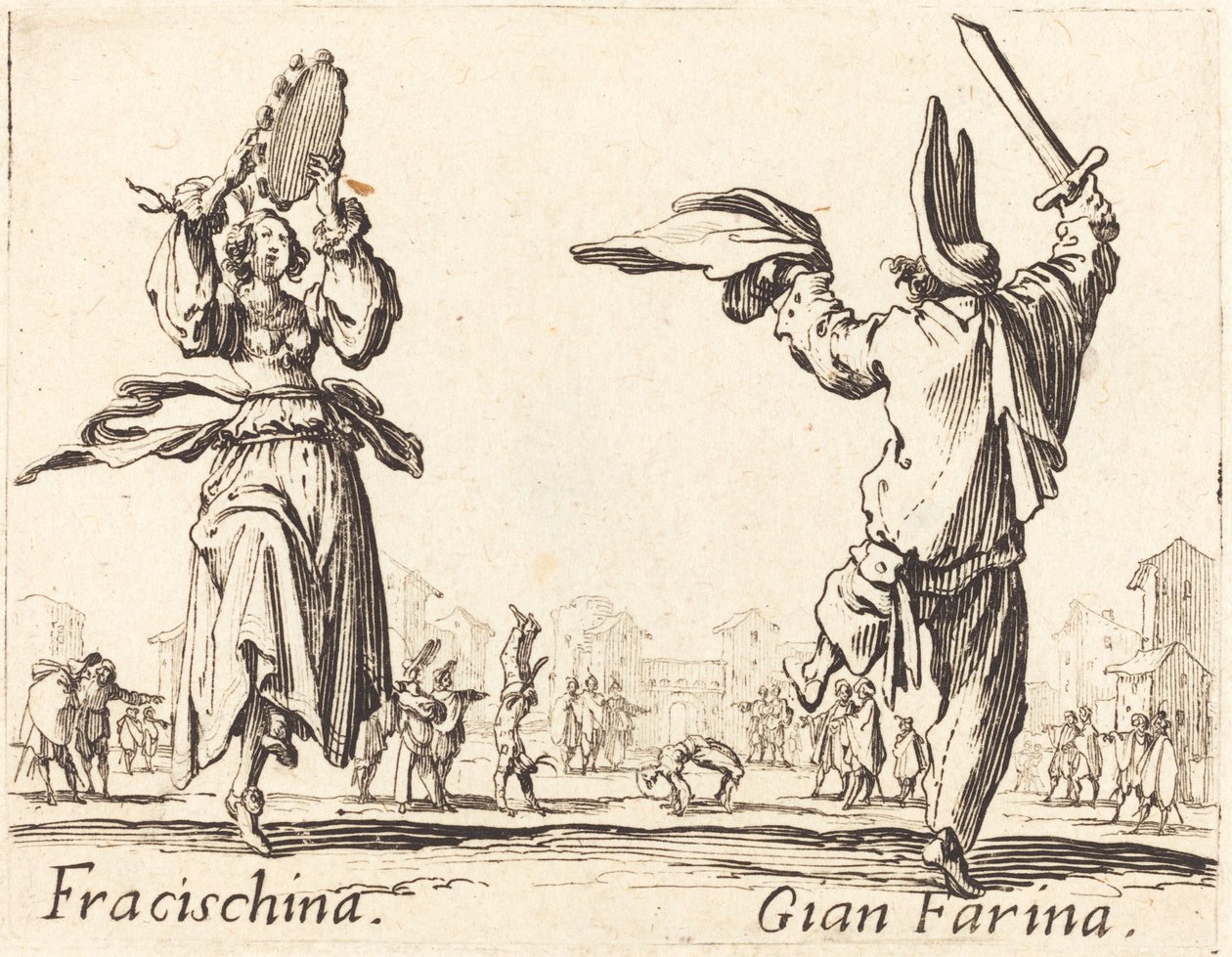 Fracischina y Gian Farina de Jacques Callot