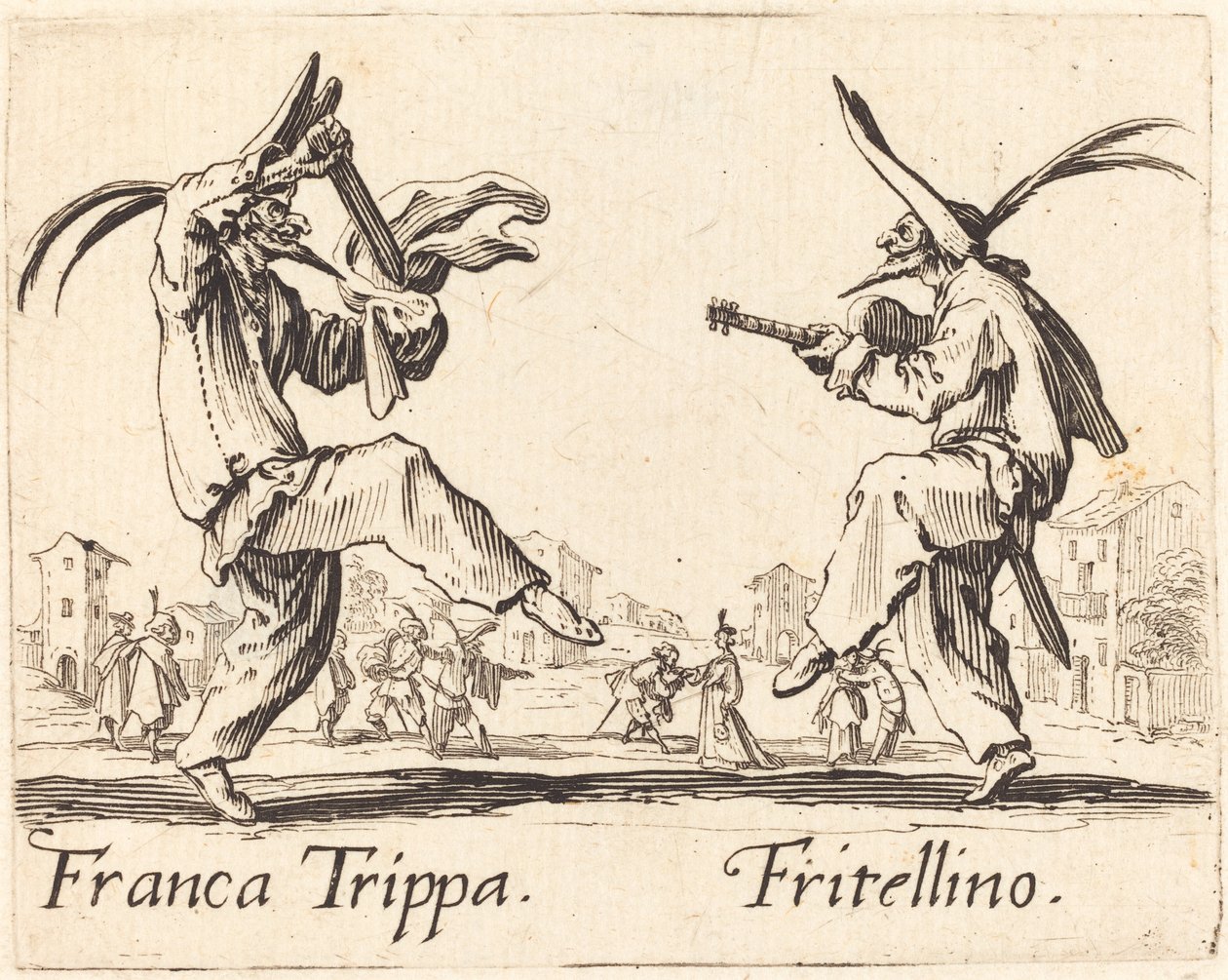 Franca Trippa y Fritellino de Jacques Callot