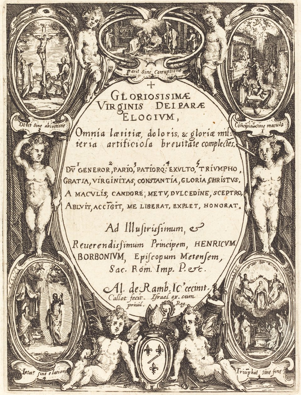 Frontispicio para "Gloriosissimae" de Jacques Callot