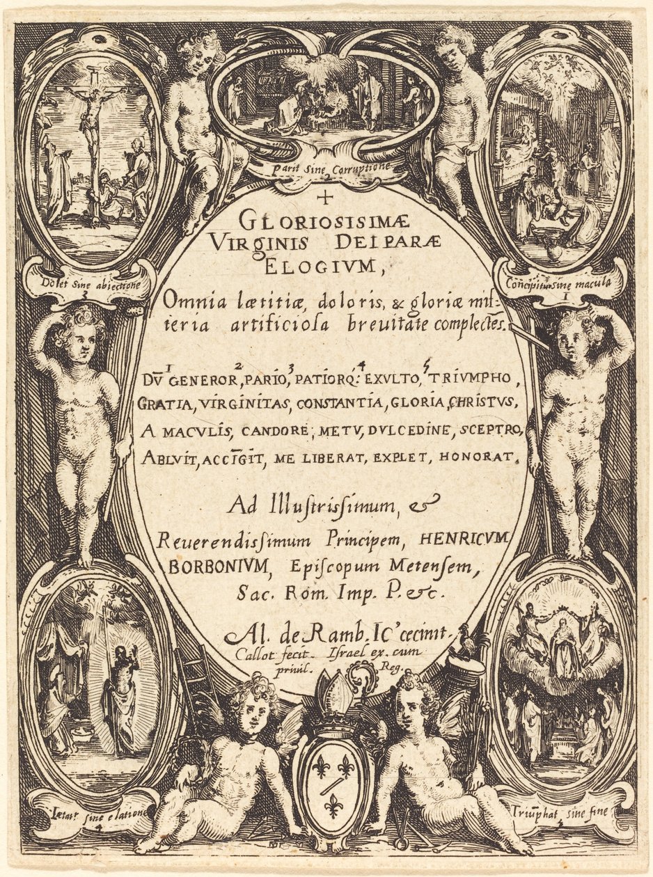 Frontispicio para "Gloriosissimae" de Jacques Callot