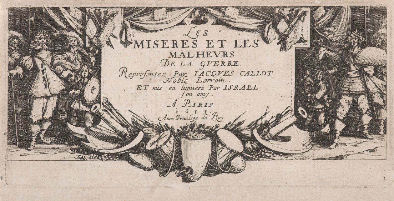 Frontispicio de Las grandes miserias de la guerra de Jacques Callot