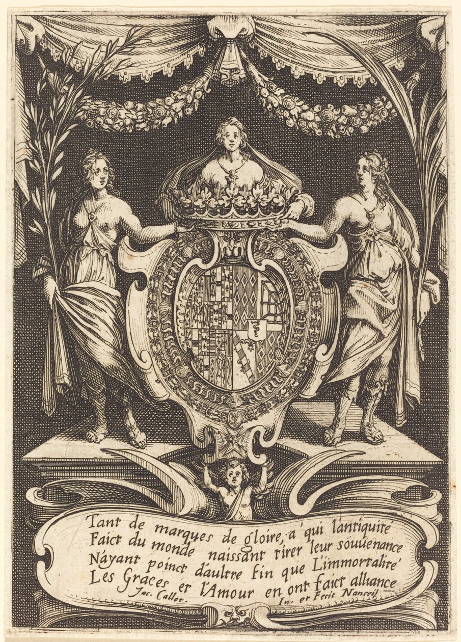Frontispicio para "El Combate en la Barrera" de Jacques Callot