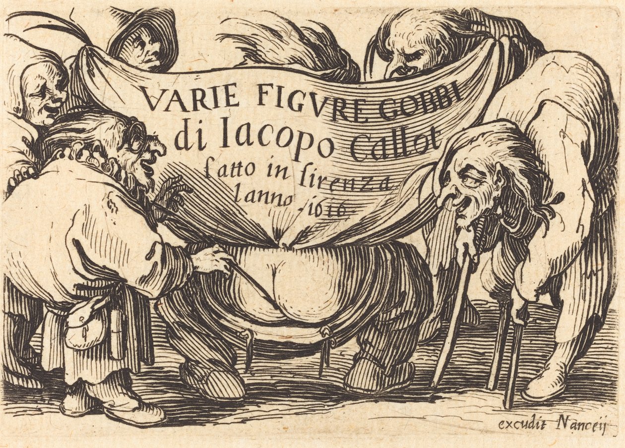 Frontispicio para "Varie Figure Gobbi" de Jacques Callot