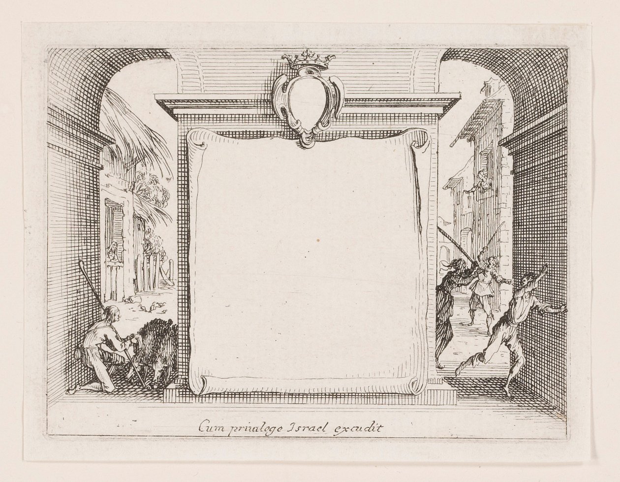 Frontispicio, de la serie La vie de l de Jacques Callot