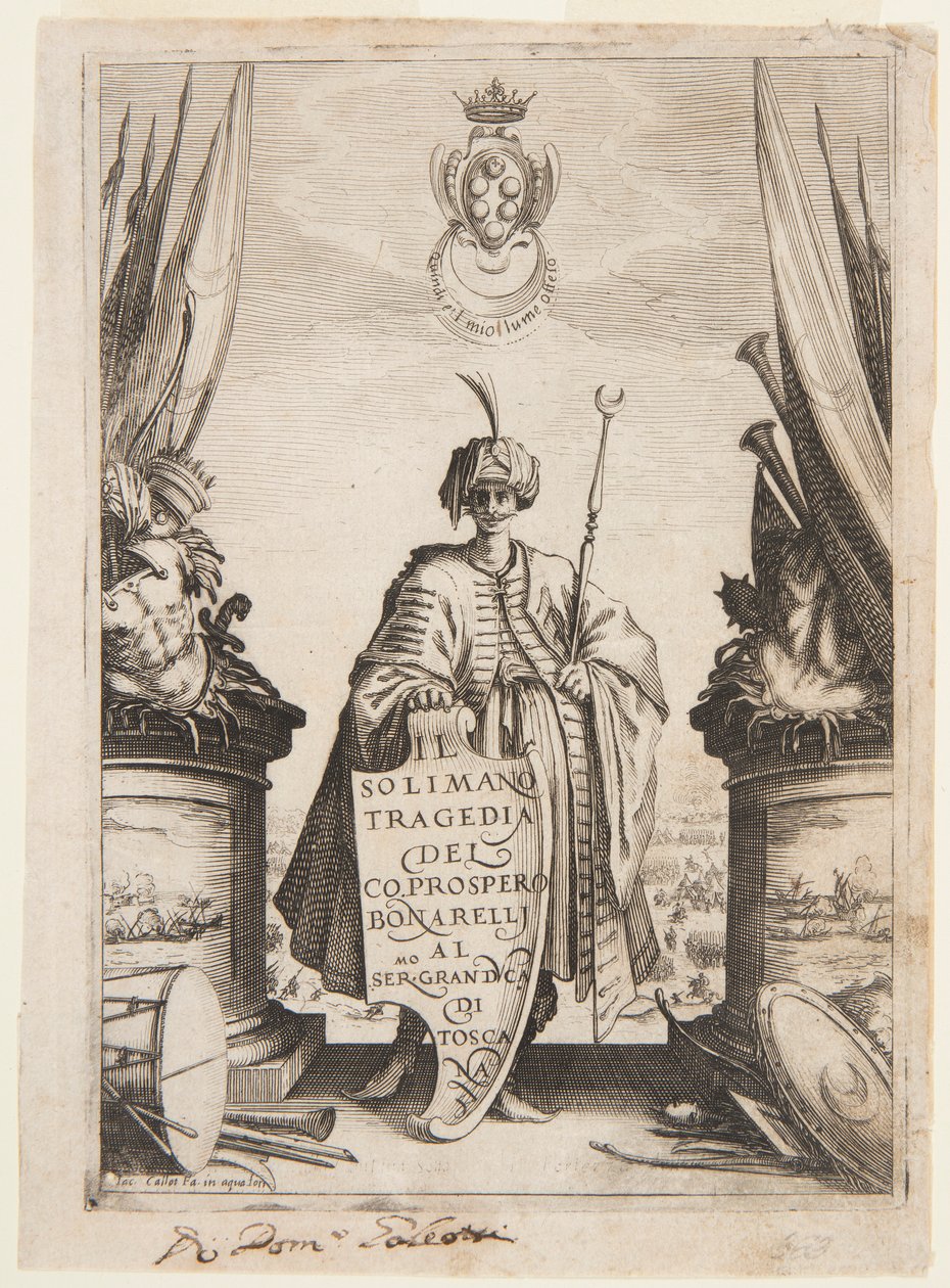 Frontispicio de Solimán, Segunda Estado de Jacques Callot