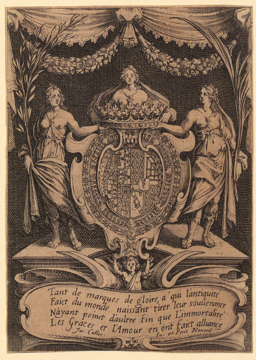Frontispicio, lámina 1 de la serie «El torneo» de Jacques Callot