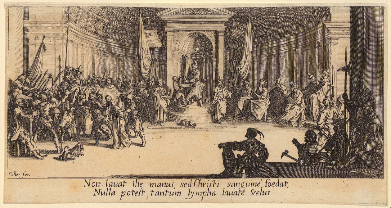 El lavatorio de los pies, hoja 1 de la serie «La Gran Pasión» de Jacques Callot