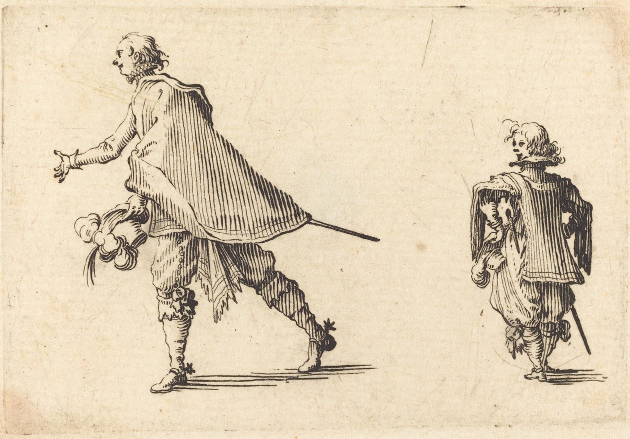 Caballero y su paje, c. 1617 de Jacques Callot