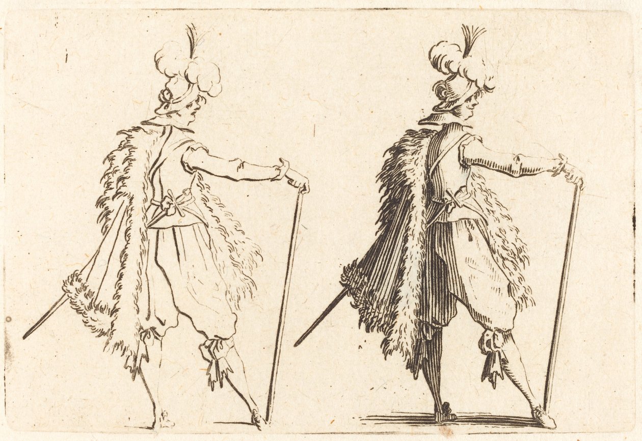Caballero con bastón de Jacques Callot