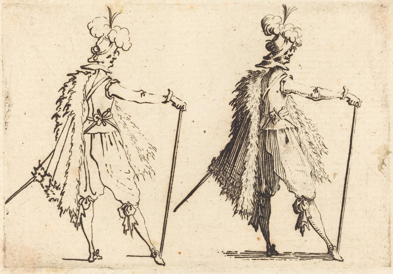 Caballero con bastón de Jacques Callot