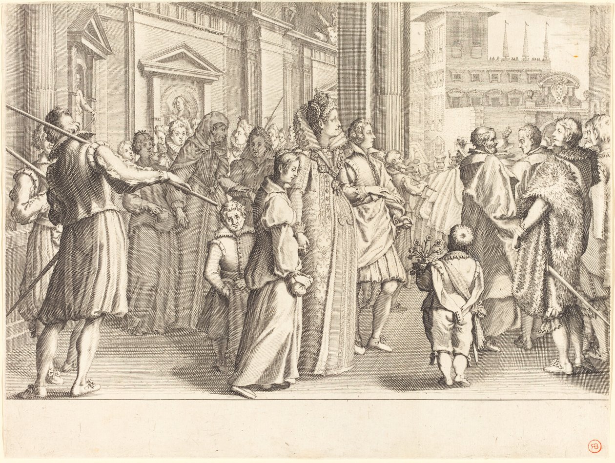Gran duquesa en la procesión de las jóvenes de Jacques Callot